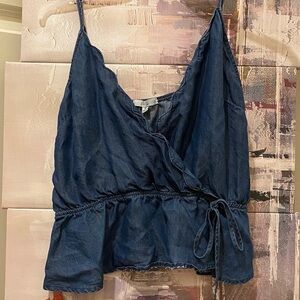Iris Navy Camisole with Wrap Detail